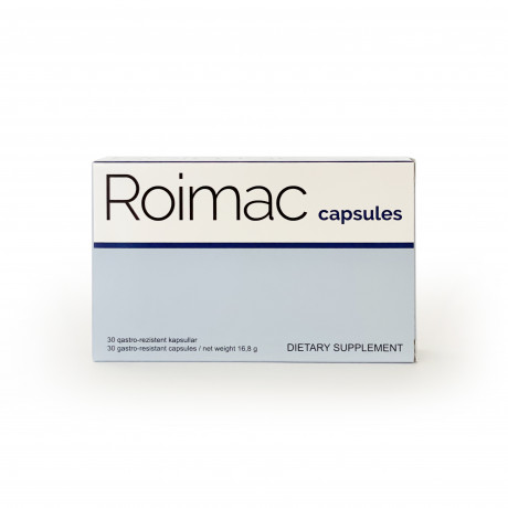 ROIMAC Anti-flatulence, which improves digestion. In case of insufficiency of pancreatic and zinexocrine function: chronic pancreatitis, cystic fibrosis, After surgery on the stomach and pancreas, In pancreatic cancer, obstruction of the pancreatic or general bile duct (eg as a result of a tumor), In preparation for X-ray and ultrasound examination of the abdominal organs, Urinary tract infections of various localizations, acute and chronic tubulointerstitial nephritis